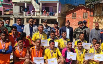 सेना दिवसको पूर्व सन्ध्यामा बैतडीमा मैत्रीपूर्ण भलिबल प्रतियोगिता सम्पन्न 